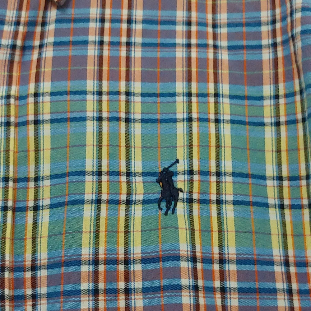 Ralph Lauren Short Sleeve Button Down Plaid shirt. Size Medium 12-14